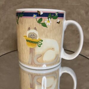 Sakura Garden Cats Fiddlestix Coffee Mug Siamese